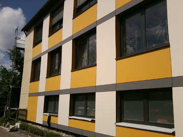 Fassadensanierung mit Trespa-Platten