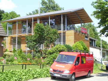 Einfamilienhaus in Holzrahmenbau mit Holzfassade