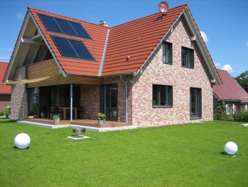 Einfamilienhaus in Holzrahmenbau mit Klinkerfassade 