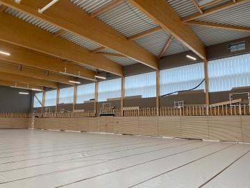Holzbau-Sporthalle in Hamburg